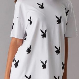 UNISEX OVERSIZED PLAYBOY SHIRT - new in package. MEDIUM SIZE (men or women).🖤🤍